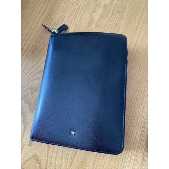 Montblanc Blk Leather Zipper Around Planner/organizer NWT, 4x6 Width 11/2” - Picture 13 of 15